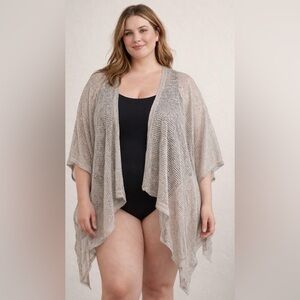 Penningtons sparkly mesh fishnet Swim Cover-Up